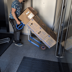 Umzugskartons transportieren